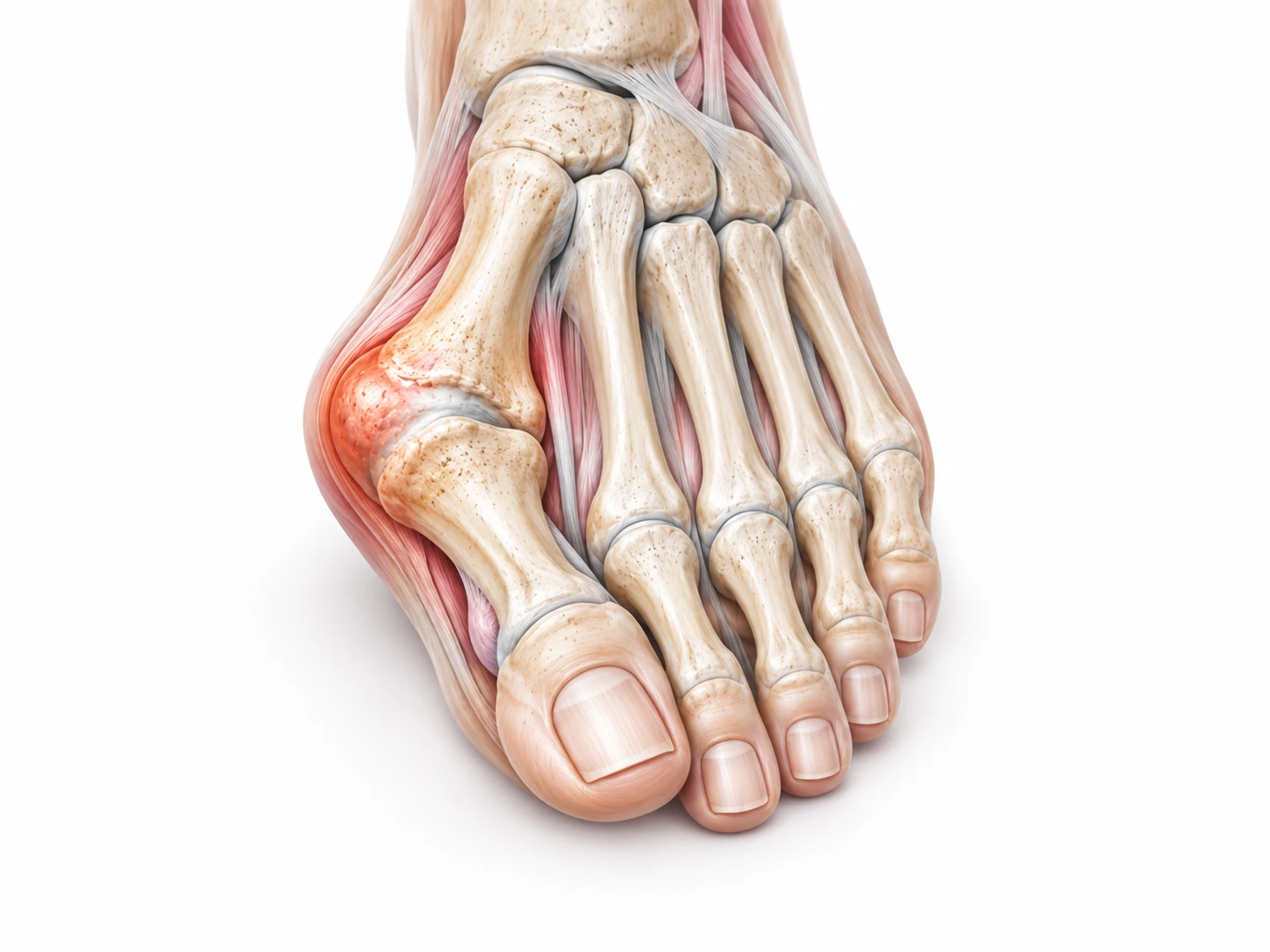 Illustration médicale représentative de Hallux valgus